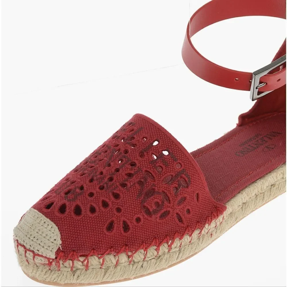 Valentino Ankle Strap Sangallo Espadrilles Shoes Sandals size 40 9 New
